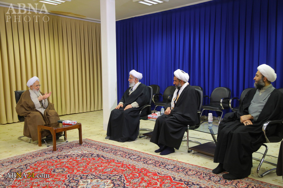 گزارش تصویری/ دیدار جمعی از علمای بحرین با آیت الله جوادی آملی