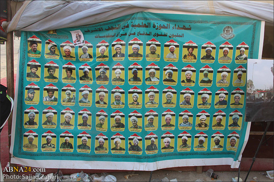 Photos: Mowkeb of martyrs of Najaf seminary in fight against Takfiri groups